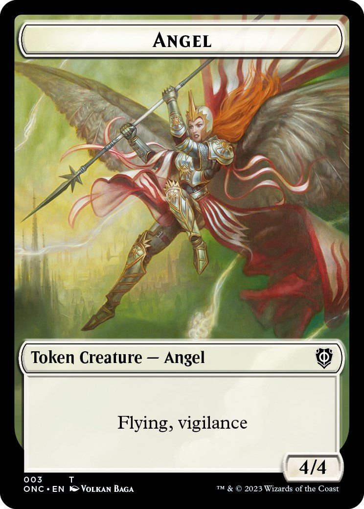 Soldier (008) // Angel Double-Sided Token [Phyrexia: All Will Be One Commander Tokens] | Lots Moore NSW