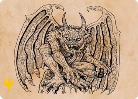 Cloister Gargoyle (Showcase) Art Card (Gold-Stamped Signature) [Dungeons & Dragons: Adventures in the Forgotten Realms Art Series] | Lots Moore NSW