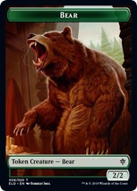 Bear // Food (17) Double-sided Token [Throne of Eldraine Tokens] | Lots Moore NSW