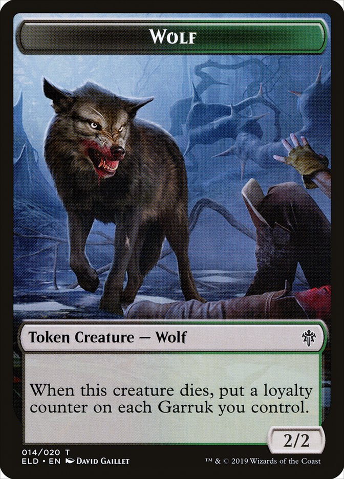 Wolf [Throne of Eldraine Tokens] | Lots Moore NSW