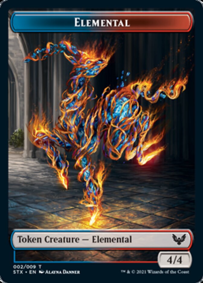 Elemental // Emblem - Lukka, Wayward Bonder Token [Strixhaven: School of Mages Tokens] | Lots Moore NSW