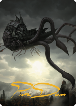 Nautiloid Ship Art Card (Gold-Stamped Signature) [Commander Legends: Battle for Baldur's Gate Art Series] | Lots Moore NSW