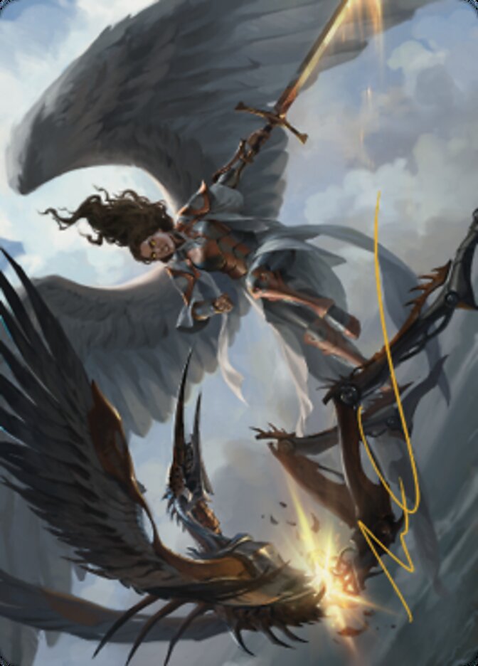 Destroy Evil Art Card (Gold-Stamped Signature) [Dominaria United Art Series] | Lots Moore NSW