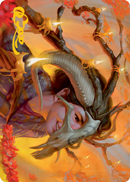 Hedgewitch's Mask Art Card (Gold-Stamped Signature) [Innistrad: Midnight Hunt Art Series] | Lots Moore NSW