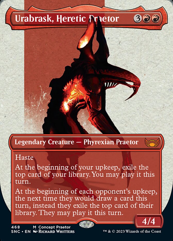 Urabrask, Heretic Praetor (Borderless Concept Praetors) [Phyrexia: All Will Be One] | Lots Moore NSW