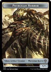 Phyrexian Wurm // Phyrexian Horror Double-Sided Token [Phyrexia: All Will Be One Commander Tokens] | Lots Moore NSW