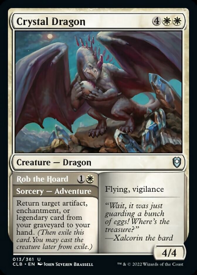 Crystal Dragon // Rob the Hoard [Commander Legends: Battle for Baldur's Gate] | Lots Moore NSW