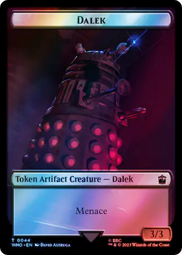 Dalek // Alien Warrior Double-Sided Token (Surge Foil) [Doctor Who Tokens] | Lots Moore NSW