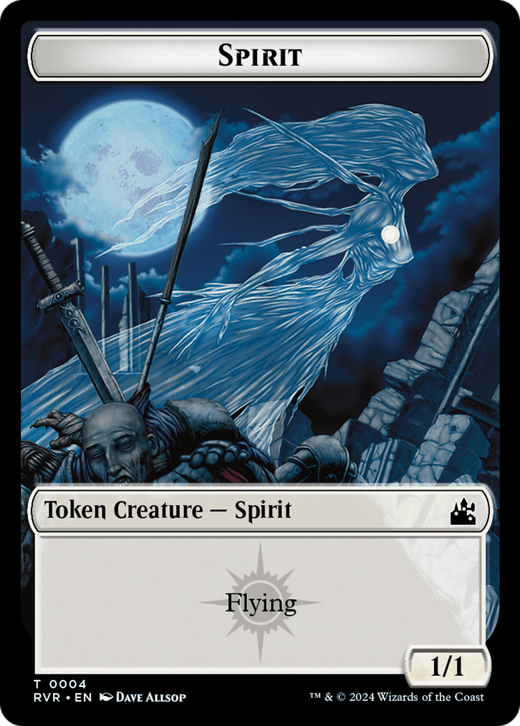 Spirit (0018) // Spirit (0004) Double-Sided Token [Ravnica Remastered Tokens] | Lots Moore NSW