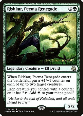 Rishkar, Peema Renegade [Aether Revolt Promos] | Lots Moore NSW