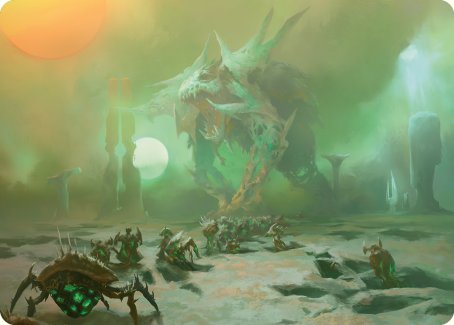 Green Sun's Twilight Art Card [Phyrexia: All Will Be One Art Series] | Lots Moore NSW