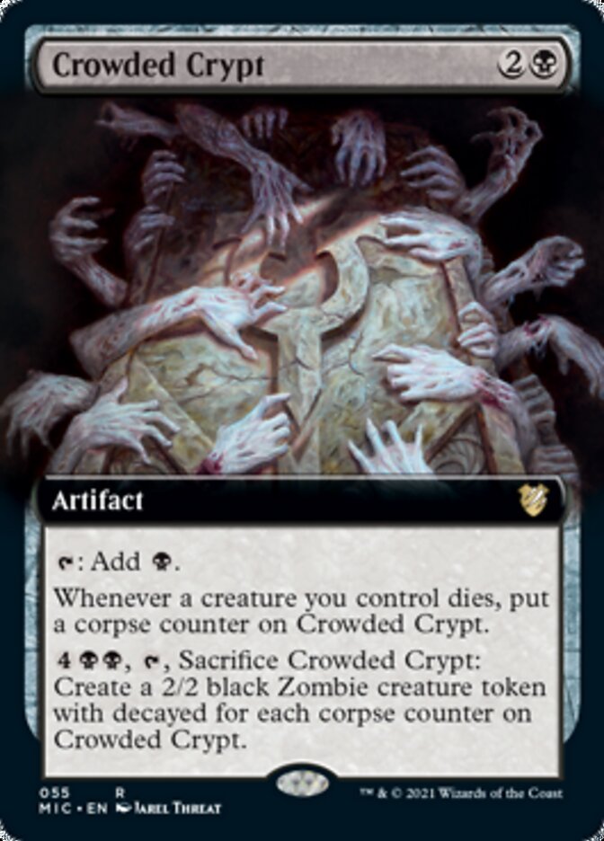 Crowded Crypt (Extended) [Innistrad: Midnight Hunt Commander] | Lots Moore NSW