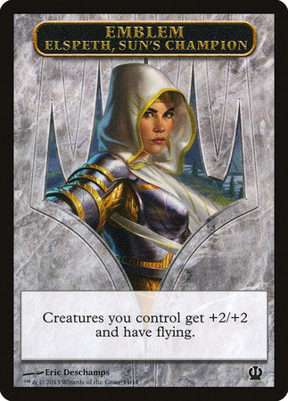 Emblem - Elspeth, Sun's Champion [Theros Tokens] | Lots Moore NSW