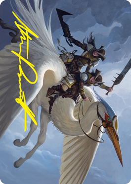 Gryffwing Cavalry Art Card (Gold-Stamped Signature) [Innistrad: Crimson Vow Art Series] | Lots Moore NSW