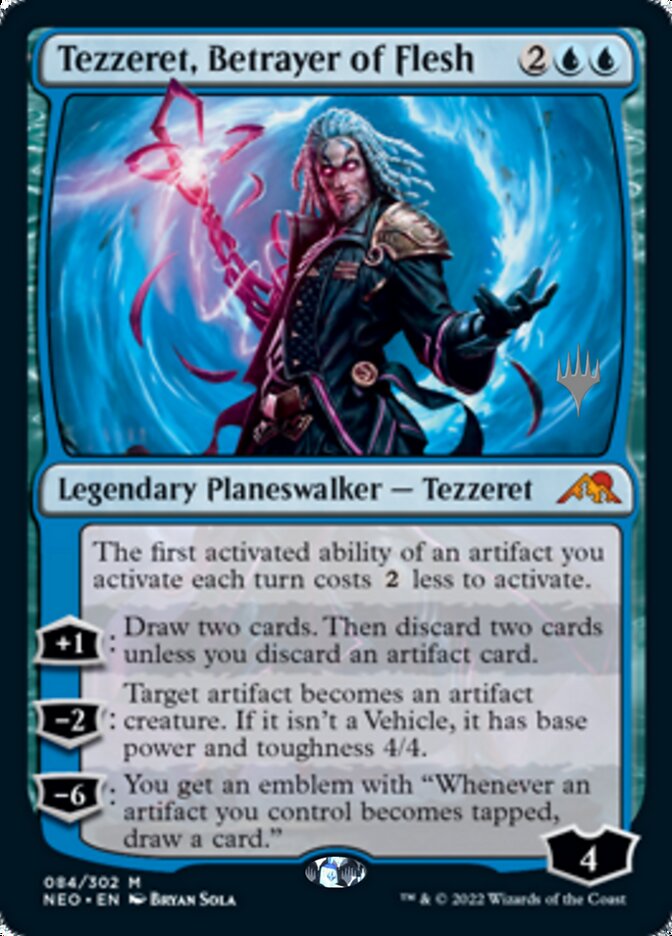 Tezzeret, Betrayer of Flesh (Promo Pack) [Kamigawa: Neon Dynasty Promos] | Lots Moore NSW