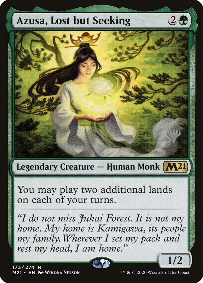 Azusa, Lost but Seeking (Promo Pack) [Core Set 2021 Promos] | Lots Moore NSW