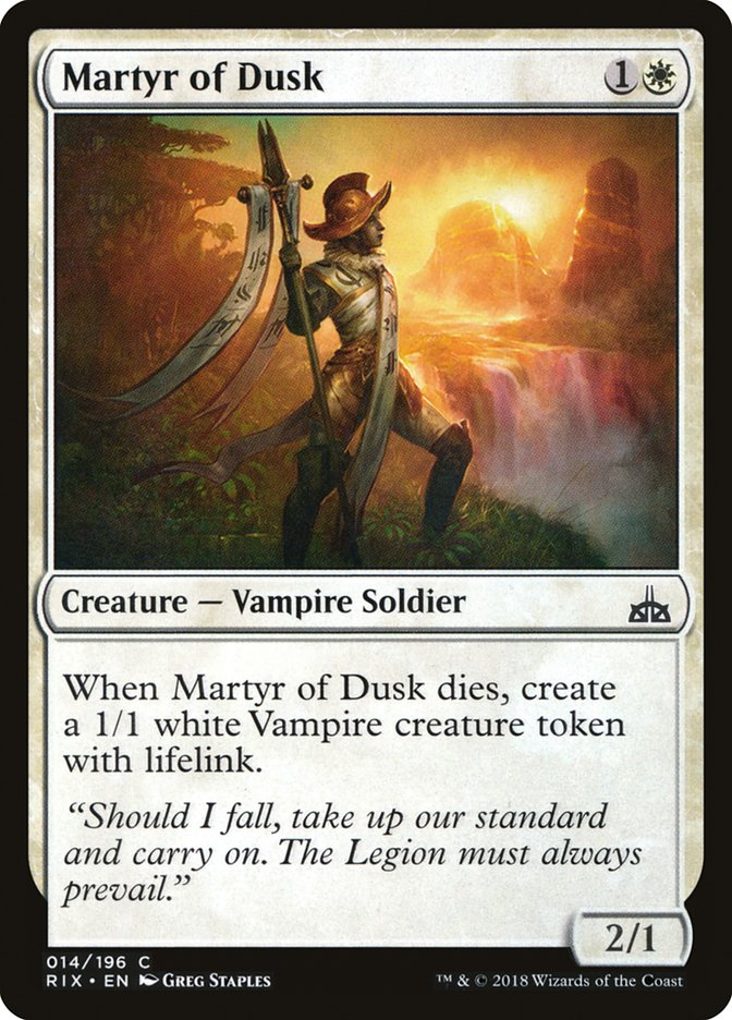Martyr of Dusk [Rivals of Ixalan] | Lots Moore NSW
