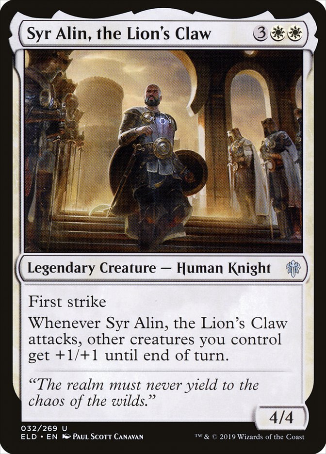 Syr Alin, the Lion's Claw [Throne of Eldraine] | Lots Moore NSW