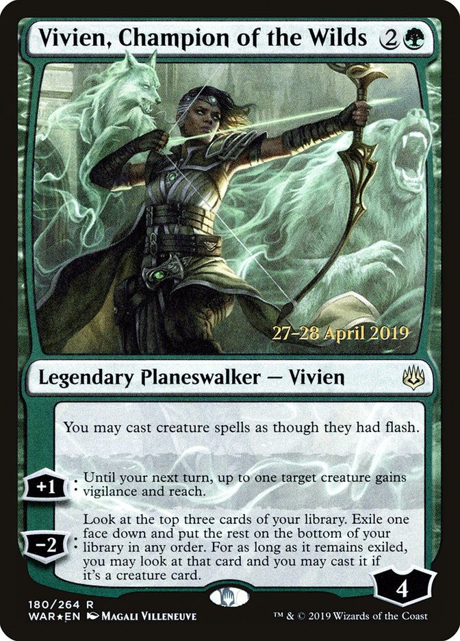 Vivien, Champion of the Wilds  [War of the Spark Prerelease Promos] | Lots Moore NSW