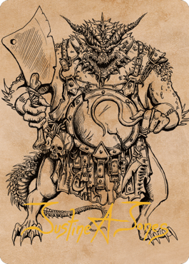 Thrakkus the Butcher Art Card (Gold-Stamped Signature) [Commander Legends: Battle for Baldur's Gate Art Series] | Lots Moore NSW