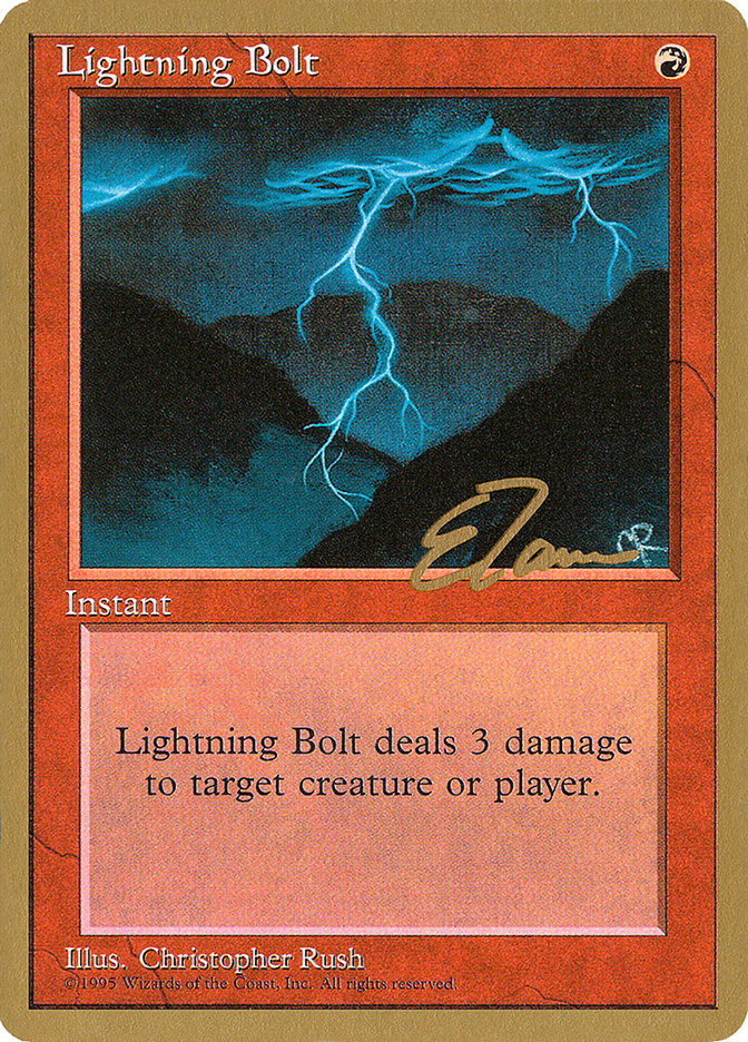 Lightning Bolt (Eric Tam) [Pro Tour Collector Set] | Lots Moore NSW
