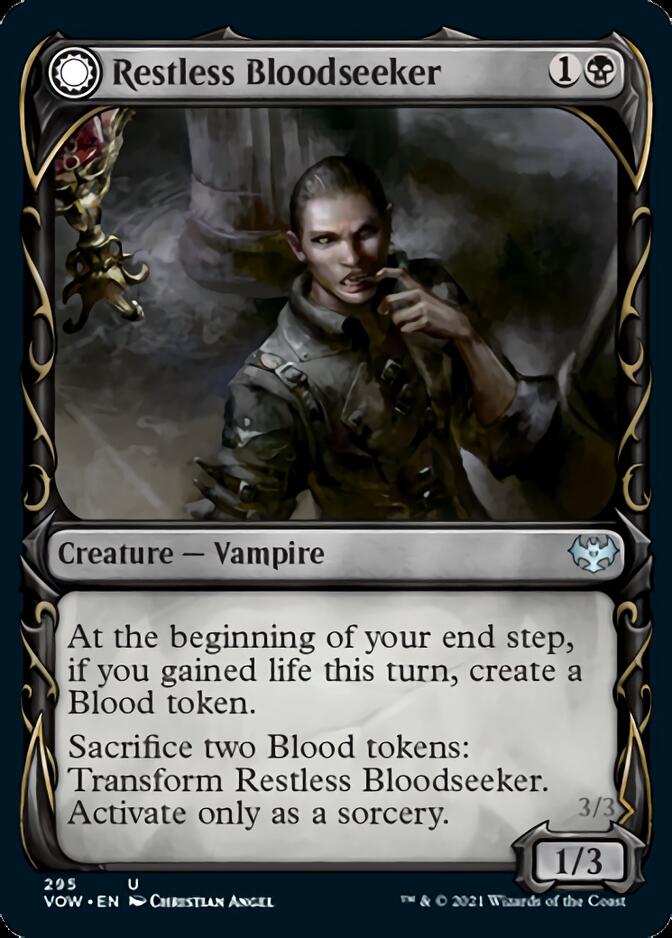 Restless Bloodseeker // Bloodsoaked Reveler (Showcase Fang Frame) [Innistrad: Crimson Vow] | Lots Moore NSW