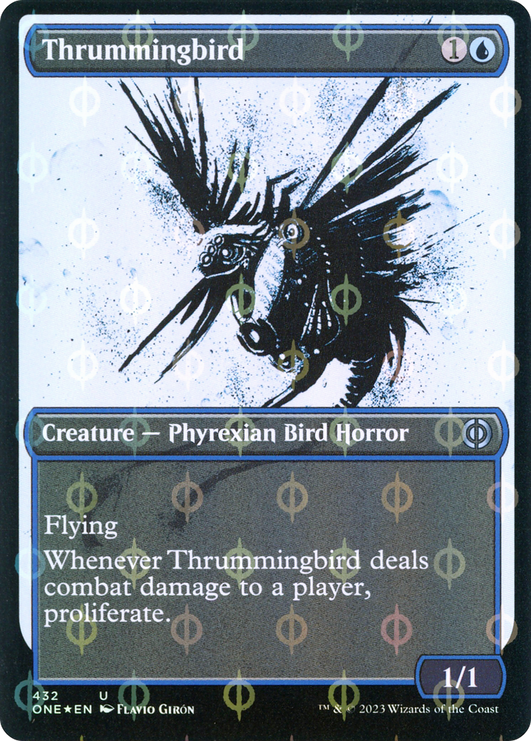 Thrummingbird (Showcase Ichor Step-and-Compleat Foil) [Phyrexia: All Will Be One] | Lots Moore NSW