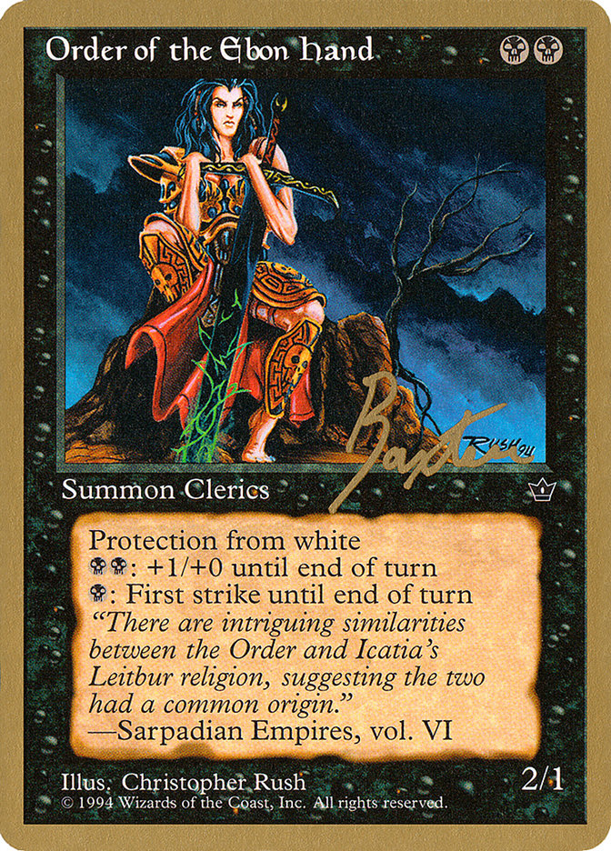 Order of the Ebon Hand (Rush) (George Baxter) [Pro Tour Collector Set] | Lots Moore NSW