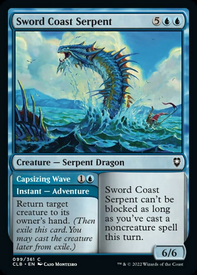 Sword Coast Serpent // Capsizing Wave [Commander Legends: Battle for Baldur's Gate] | Lots Moore NSW