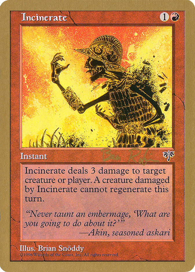Incinerate (Ben Rubin) [World Championship Decks 1998] | Lots Moore NSW