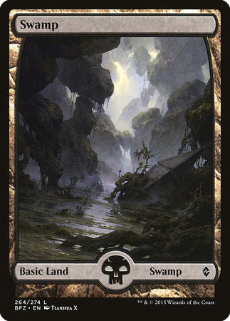 Swamp (264) - Full Art [Battle for Zendikar] | Lots Moore NSW