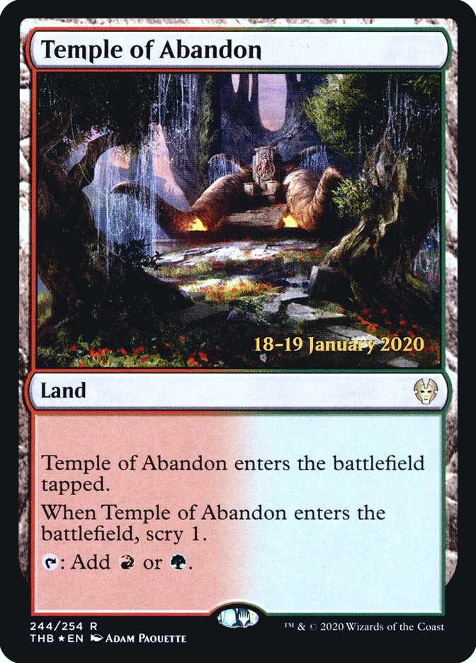 Temple of Abandon [Theros Beyond Death Prerelease Promos] | Lots Moore NSW
