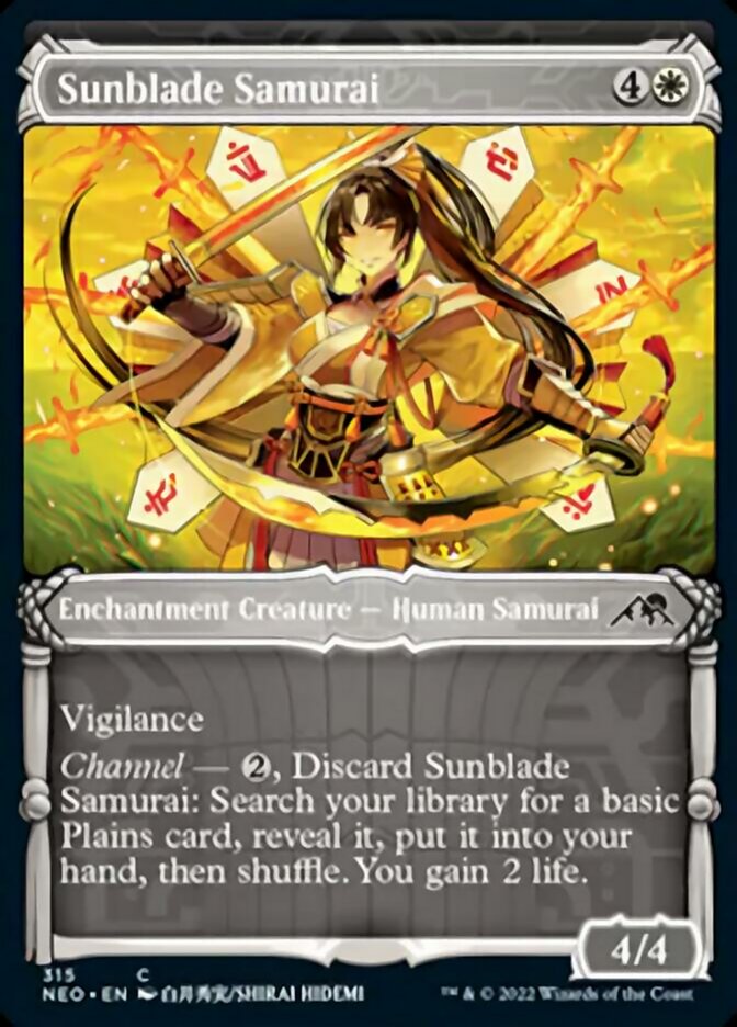 Sunblade Samurai (Showcase Samurai) [Kamigawa: Neon Dynasty] | Lots Moore NSW