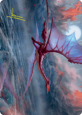 Manaform Hellkite Art Card (Gold-Stamped Signature) [Innistrad: Crimson Vow Art Series] | Lots Moore NSW