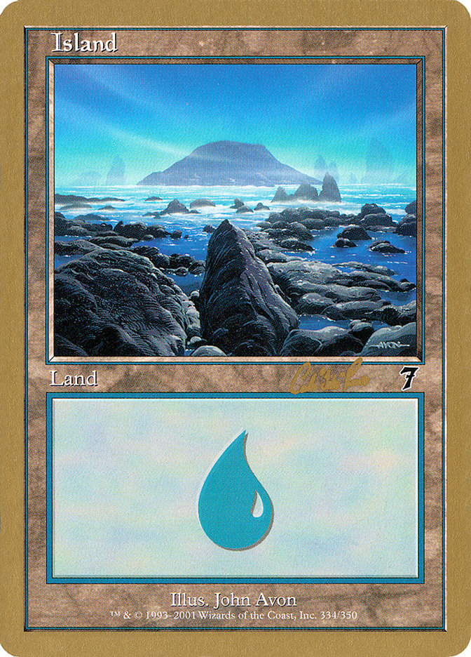 Island (cr334) (Carlos Romao) [World Championship Decks 2002] | Lots Moore NSW