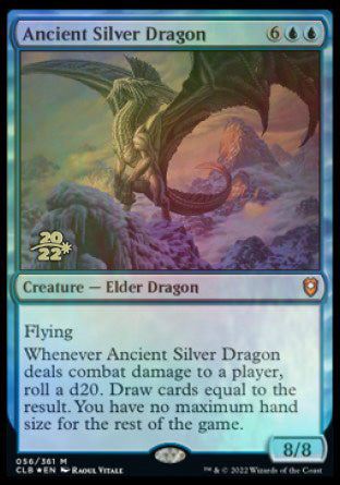 Ancient Silver Dragon [Commander Legends: Battle for Baldur's Gate Prerelease Promos] | Lots Moore NSW