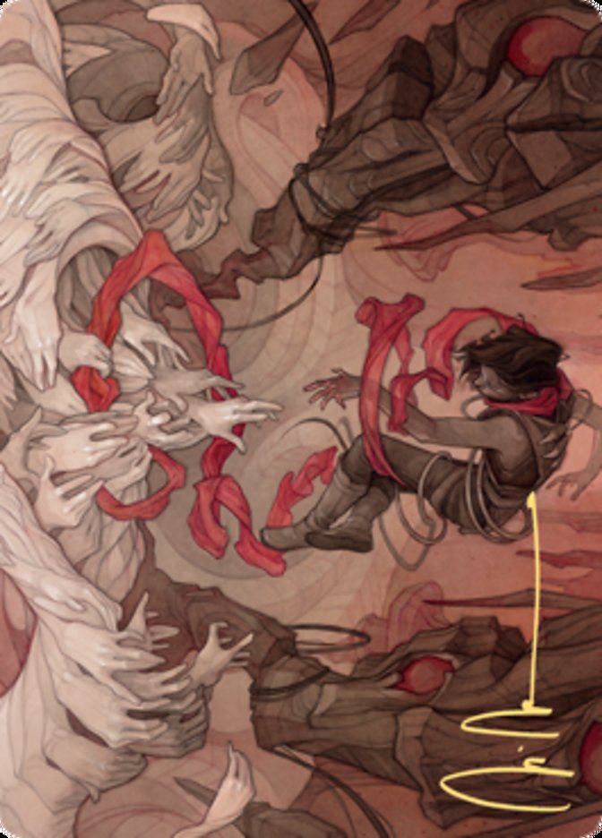 Thwart the Grave Art Card (Gold-Stamped Signature) [Zendikar Rising Art Series] | Lots Moore NSW