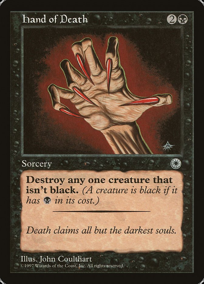 Hand of Death (With Creature Color Explanation) [Portal] | Lots Moore NSW