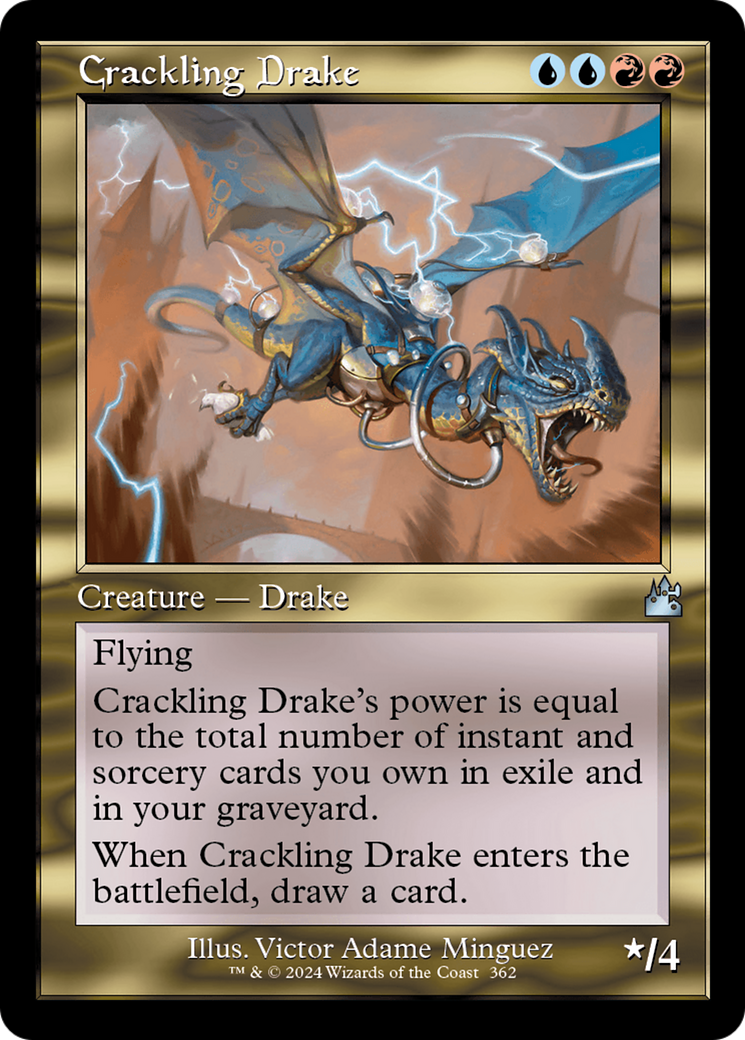Crackling Drake (Retro Frame) [Ravnica Remastered] | Lots Moore NSW