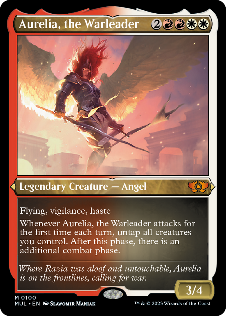 Aurelia, the Warleader (Foil Etched) [Multiverse Legends] | Lots Moore NSW