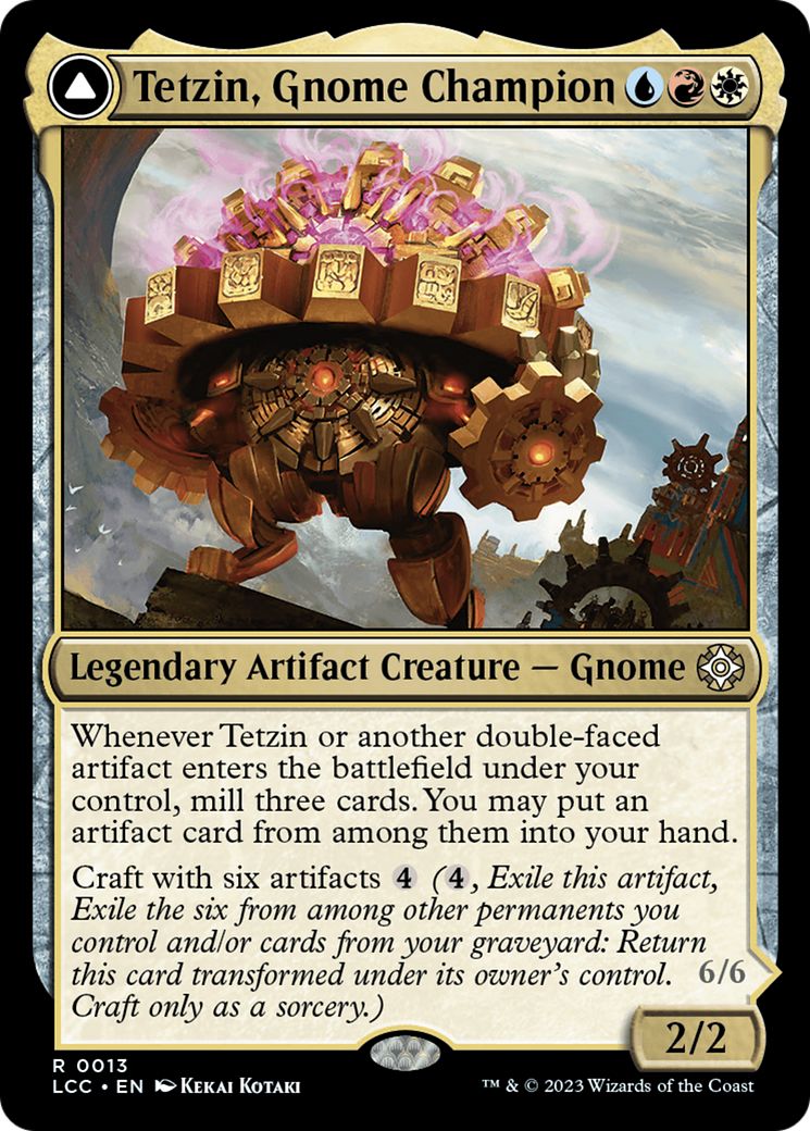 Tetzin, Gnome Champion // The Golden-Gear Colossus [The Lost Caverns of Ixalan Commander] | Lots Moore NSW