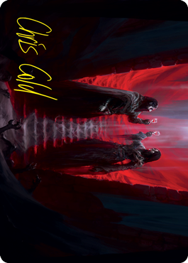 Vampires' Vengeance Art Card (Gold-Stamped Signature) [Innistrad: Crimson Vow Art Series] | Lots Moore NSW