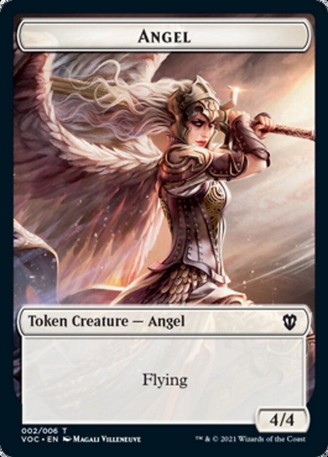 Angel // Clue Double-sided Token [Innistrad: Crimson Vow Commander Tokens] | Lots Moore NSW