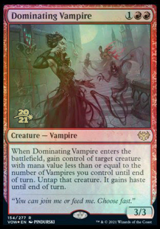 Dominating Vampire [Innistrad: Crimson Vow Prerelease Promos] | Lots Moore NSW