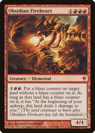 Obsidian Fireheart [Zendikar] | Lots Moore NSW