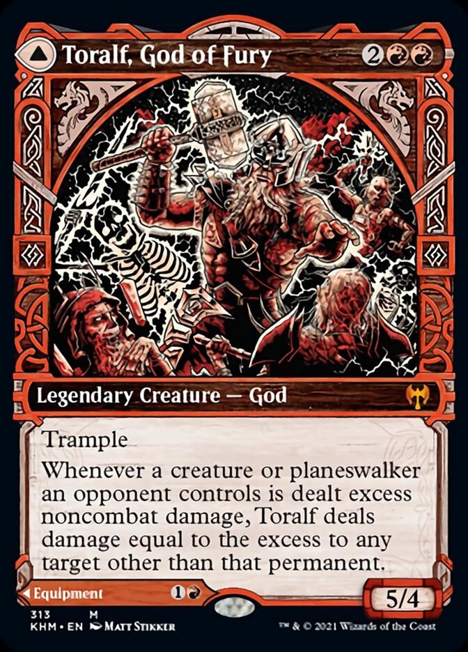 Toralf, God of Fury // Toralf's Hammer (Showcase) [Kaldheim] | Lots Moore NSW