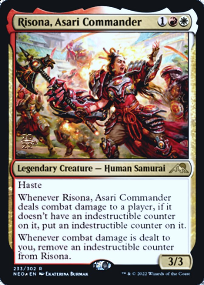 Risona, Asari Commander [Kamigawa: Neon Dynasty Prerelease Promos] | Lots Moore NSW