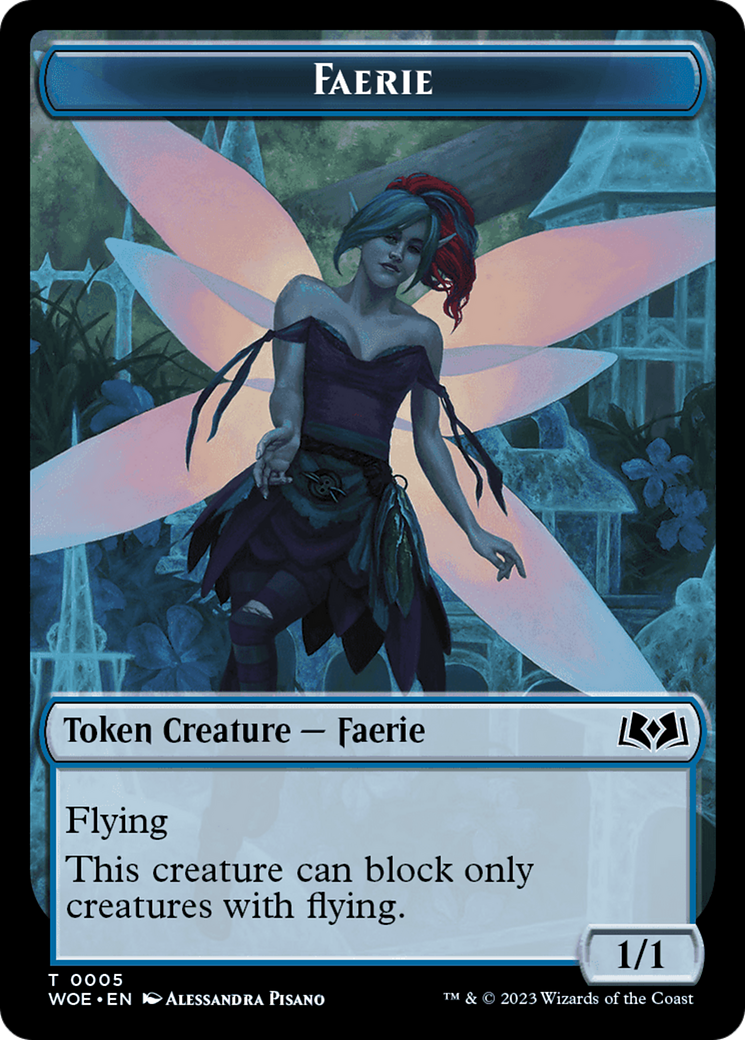 Faerie Token [Wilds of Eldraine Tokens] | Lots Moore NSW