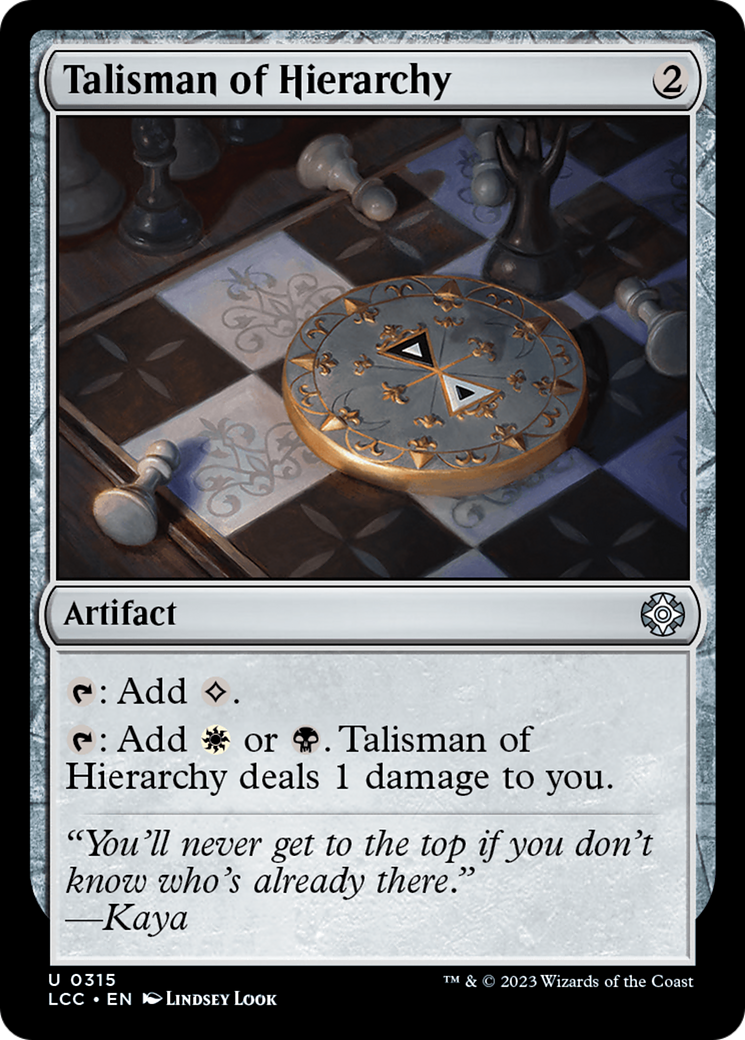 Talisman of Hierarchy [The Lost Caverns of Ixalan Commander] | Lots Moore NSW