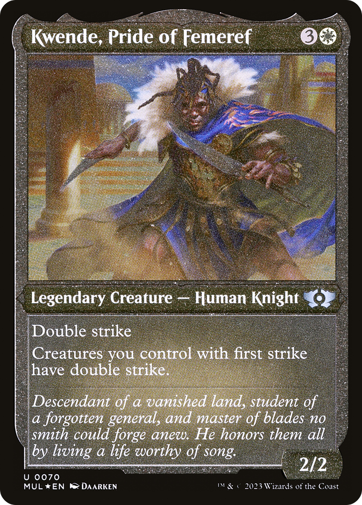 Kwende, Pride of Femeref (Foil Etched) [Multiverse Legends] | Lots Moore NSW